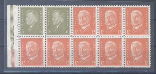 Dt. Reich, Heftchenblatt 62 B, Reichspräsidenten 1932 **