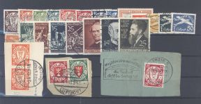 Danzig, */gestempelter Posten aus 1924-39 auf 2 Steckkarten