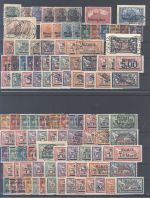 Memel, umfangreicher */gestempelter Posten auf 3 Steckkarten