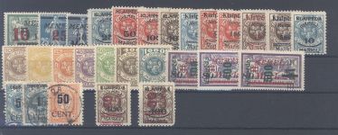 Memel, umfangreicher */gestempelter Posten auf 3 Steckkarten