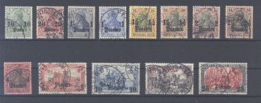 Deutsche Post Türkei Michel Nr. 24-35 gestempelt, 34-35 geprüft BPP