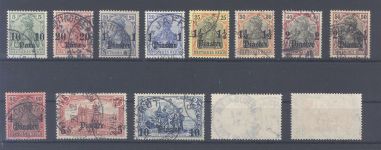 Deutsche Post Türkei Michel Nr. 24-35 gestempelt, 34-35 geprüft BPP