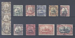 Dt. Kolonien Ostafrika Michel Nr. 30-39, Freimarken ohne 38 gestempelt