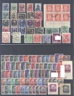 Dt. Bes. 2. WK, umfangreicher gestempelter Posten auf 4 Steckkarten