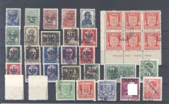 Dt. Bes. 2. WK, umfangreicher gestempelter Posten auf 4 Steckkarten