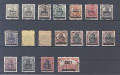 Saargebiet Michel Nummer 1-17, Sarre Aufdruck 1920 */**/gestempelt