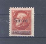 Saargebiet Michel Nummer 29, 3 Mark Freimarke 1920 **, geprüft