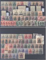 Saargebiet Sarre Ausgaben, */**/gestempelter Posten auf 2 Steckkarten