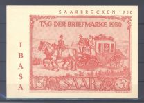 Saarland FDC Michel Nummer 291 IBASA 1950 als Maximumkarte