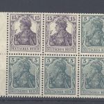 Dt. Reich, Germania Heftchenblatt 17, Germania 1917-18 ungebraucht *