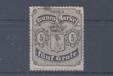 Bremen 5 Grote Freimarke 1862 ungebraucht (*)
