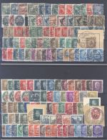 Dt. Reich, gestempelter Posten aus 1924-32 auf Steckkarte