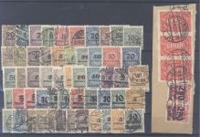 Dt. Reich, gestempelter Posten aus 1922-23 auf 2 Steckkarten