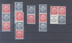 Dt. Reich, ** Posten Zusammendrucke aus Hindenburg 1937-39 **