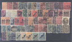 Dt. Reich Dienst, gestempelter Posten aus 1903-23 auf Steckkarte
