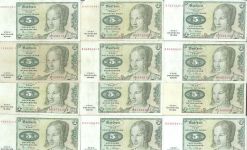 Deutschland, 23 x 5 DM Schein Bundesbank 1980 als Posten