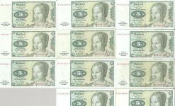 Deutschland, 23 x 5 DM Schein Bundesbank 1980 als Posten