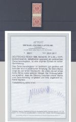 Dt. Reich Michel 47e, 10 Pfg. Adler - Krone Zwischenstegpaar **, FA BPP