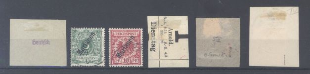 Dt. Kolonien Marianen Michel Nr. 1-6 II, Freimarken 1900 gestempelt