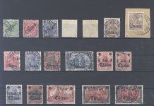 Deutsche Post China, gestempelter Posten auf Steckkarte