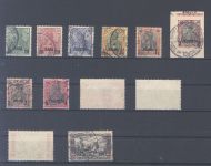 Deutsche Post Türkei Michel Nummer 12-22 aus 1900-04 gestempelt