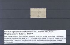 Dt. Bes. 2. WK Frankreich Dünkirchen Michel Nr. 1 I ungebraucht *, signiert