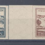 SBZ, Thüringen Zusammendruck W Zd 2cyy dünnes Papier **, gp. BPP