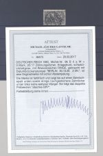 Dt. Reich Mi.Nr. 96 B II a W, 3 Mark Freimarke 1915 gestempelt, FA BPP