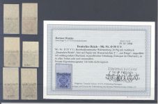 Dt. Reich Dienst Michel Nummer 52-56 U Oberrand **, gp. - Befund BPP