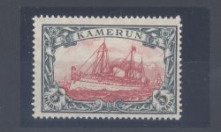 Dt. Kolonien Kamerun Michel Nummer 25 I B, 5 Mark Freimarke 1905-19 *, FA BPP