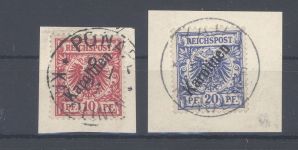 Dt. Kolonien Karolinen Michel Nummer 3-4 I auf Briefstücken, geprüft