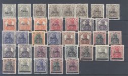 Saargebiet Sarre Ausgaben, ** Posten auf 3 Steckkarten