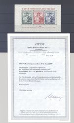 Bizone Block 1 Y, Exportmesse 1949 mit Wasserzeichen Y ** , FA BPP