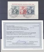 Bizone Block 1c, Exportmesse 1949 c gestempelt mit SST, Befund BPP