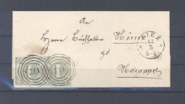 Thurn & Taxis, Brief mit 1 Kreuzer im Paar als MeF aus Diez