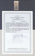 Dt. Reich Michel Nummer 91 I x P OR B, 50 Pfg. 1906 **, FA BPP