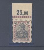 Dt. Reich Michel Nummer 91 I x P OR B, 50 Pfg. 1906 **, FA BPP