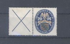 Dt. Reich Zusammendruck W 20.1, 20 Pfg. Nothilfe 1925 ungebraucht *
