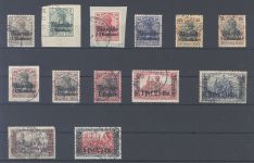 Deutsche Post Marokko Michel 46-58, Freimarken 1911 gestempelt