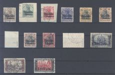 Deutsche Post Marokko Michel 46-58, Freimarken 1911 gestempelt