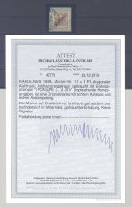 Dt. Kolonien Karolinen Michel Nummer 1 I, 3 Pfg. Briefstück, FA BPP