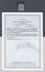 Dt. Kolonien Kamerun Michel Nr. 1f, 3 Pfg. 1897-99 gestempelt, FA BPP