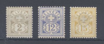 Schweiz Michel Nummer 45 und 48-49 aus 1882 ungebraucht *