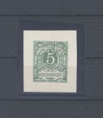 Dt. Reich, Probedruck der 5 Pfg. Adler- Krone 1889 ungebraucht, FA BPP