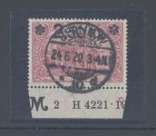Dt. Reich Michel Nr. 118b, 2,50 Mark 1920 mit HAN gestempelt, FA BPP