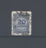 Dt. Reich Michel Nummer 319 B, 20 Mio. 1923 gestempelt, FA BPP