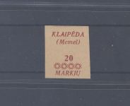 Memel Michel Nummer 136 P, 20 Markiu als Andruckprobe, FA BPP