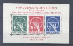 Berlin Block 1, Währungsgeschädigte 1949 **