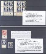 DDR, ** Posten aus Michel Nummer 327-41 mit Druckereizeichen