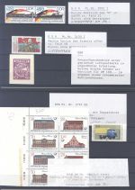 DDR, **/gestempelter Posten Besonderheiten auf 5 Steckkarten